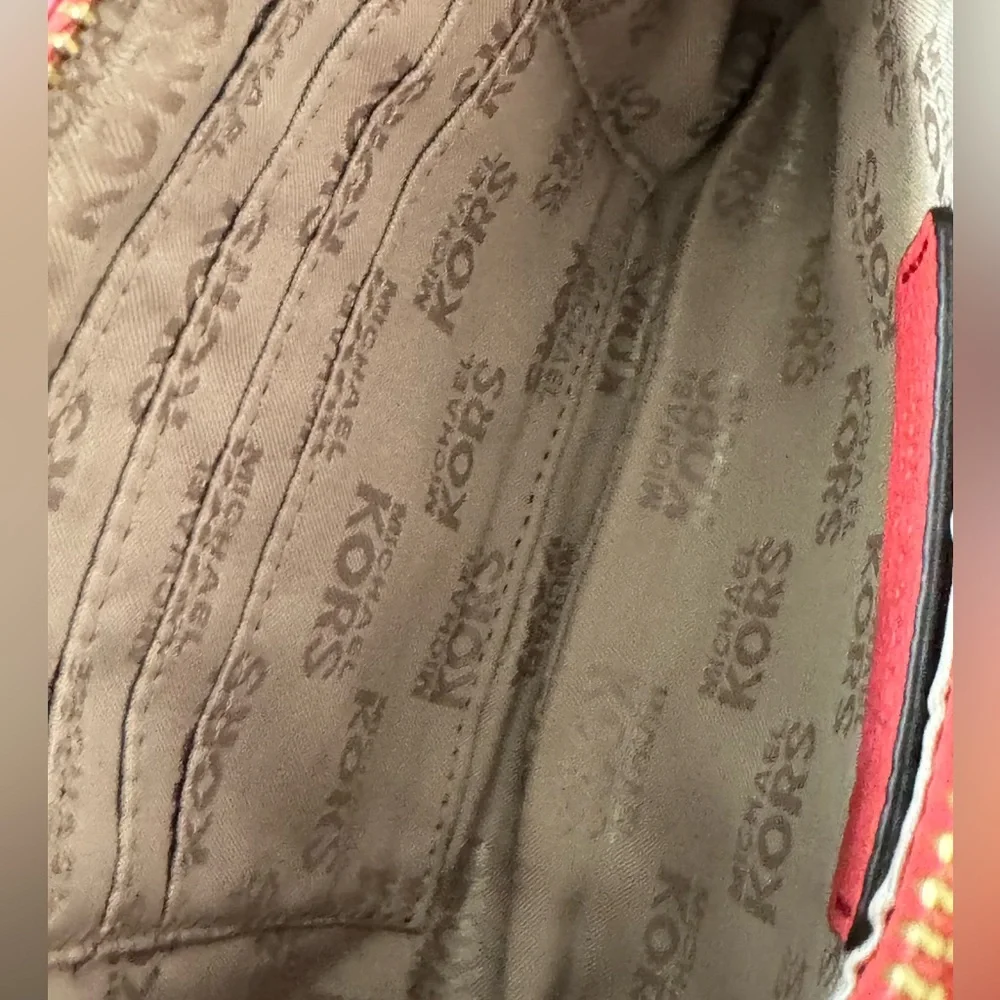 🍓🍓🍓Michael Kors Red Leather shoulder Bag